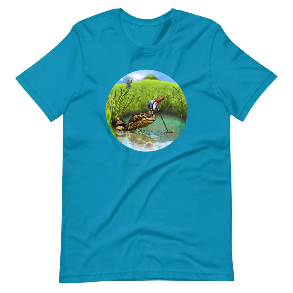 SkeetDesigns | GnomeDriven | Men's Short Sleeve T-Shirt | OB Turtle Help V3 | Disc Golf Apparel