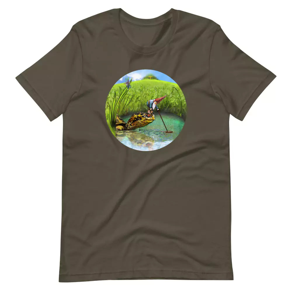 SkeetDesigns | GnomeDriven | Men's Short Sleeve T-Shirt | OB Turtle Help V3 | Disc Golf Apparel