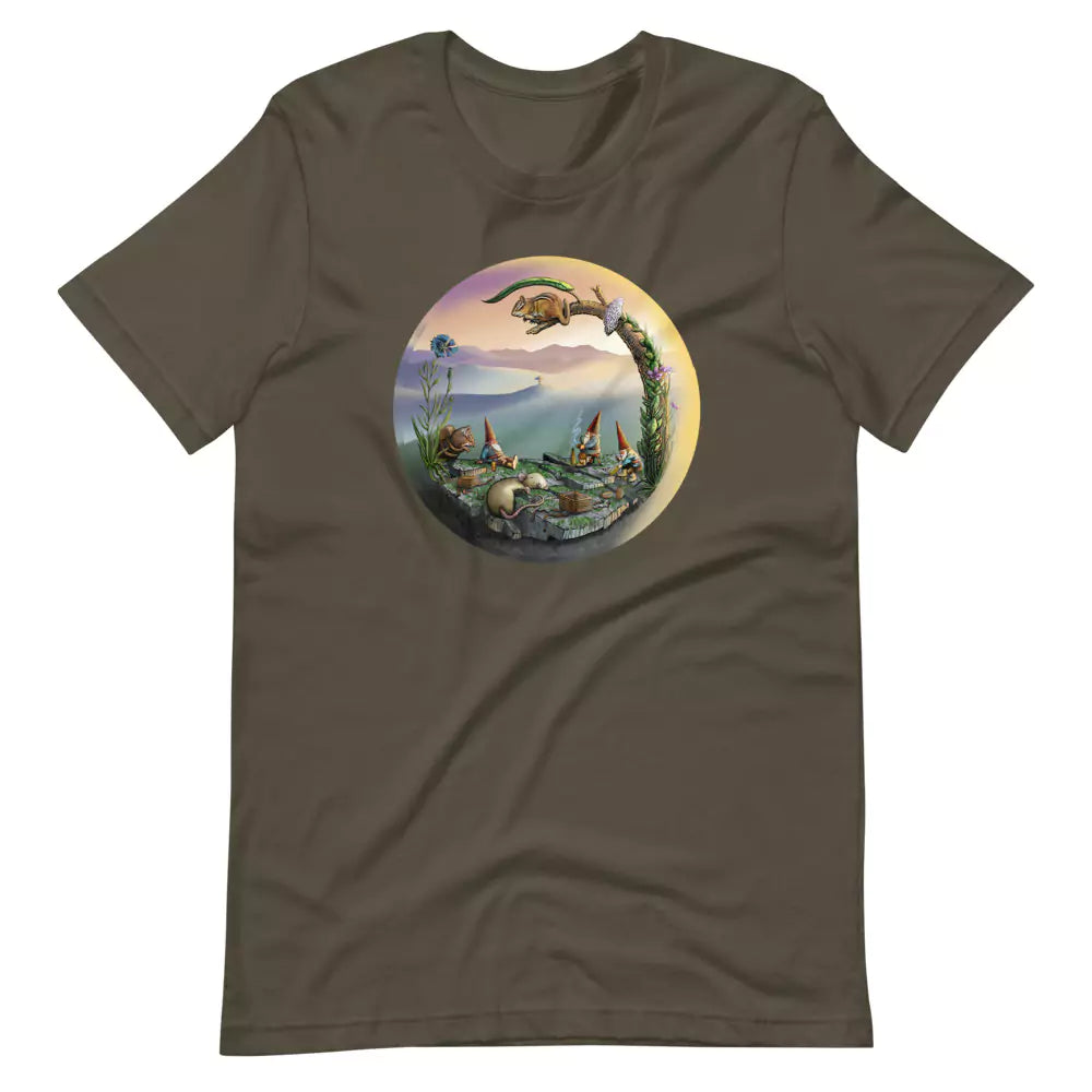 SkeetDesigns | GnomeDriven | Men's Short Sleeve T-Shirt | Mid-Round Break V3 | Disc Golf Apparel