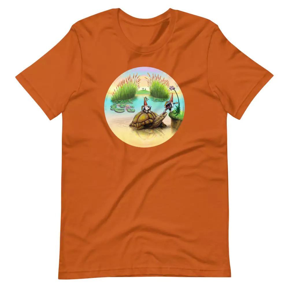 SkeetDesigns | GnomeDriven | Men's Short Sleeve T-Shirt | Turtle Ferry V3 | Disc Golf Apparel