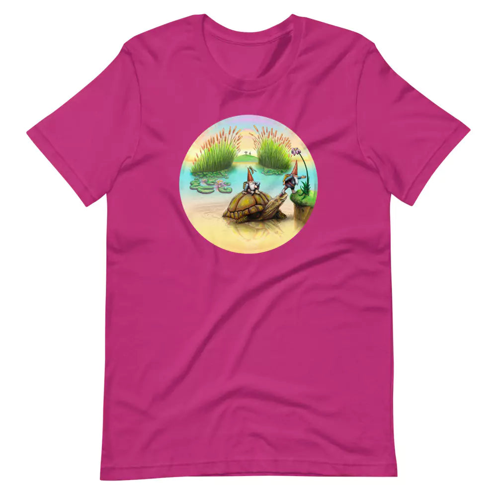 SkeetDesigns | GnomeDriven | Men's Short Sleeve T-Shirt | Turtle Ferry V3 | Disc Golf Apparel