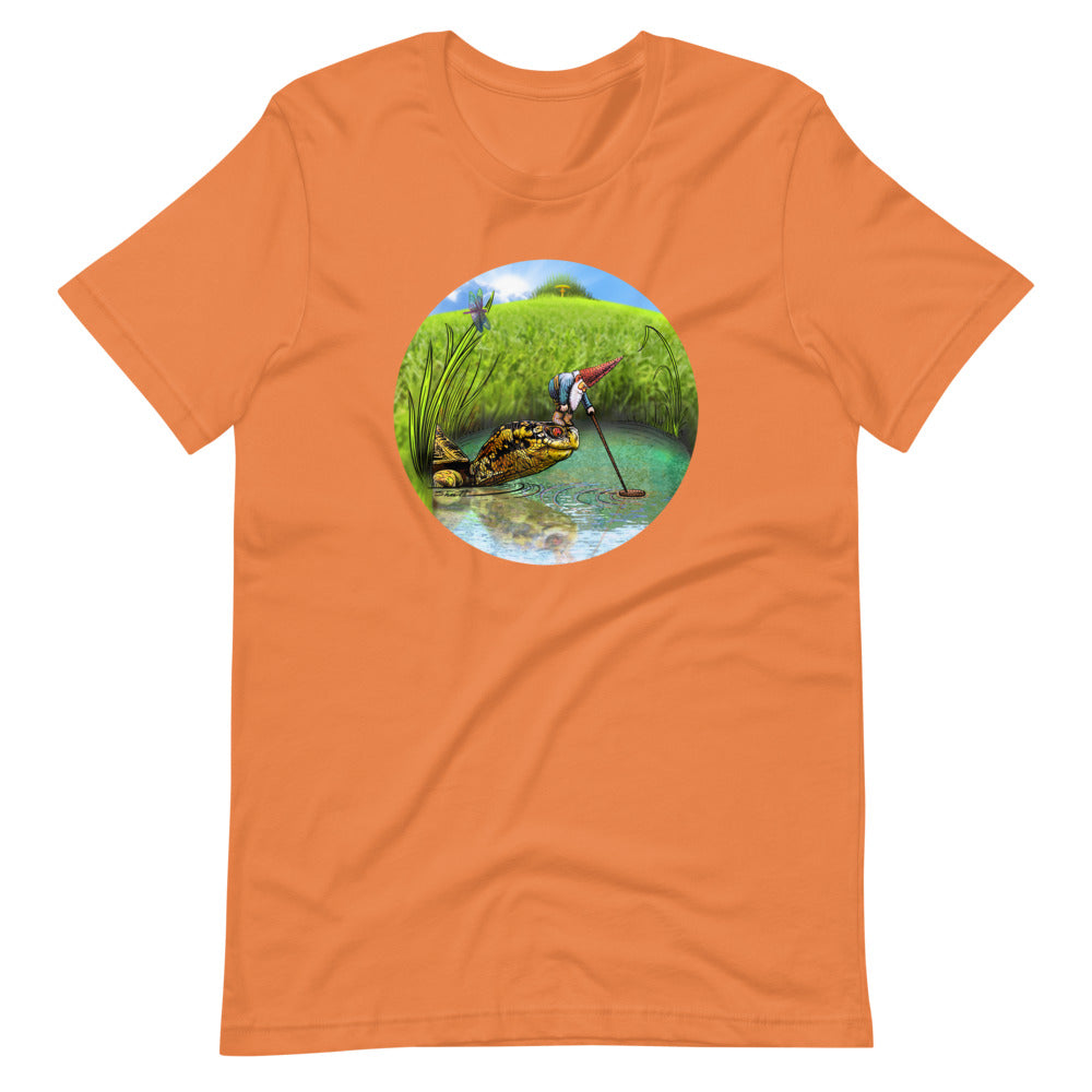 SkeetDesigns | GnomeDriven | Men's Short Sleeve T-Shirt | OB Turtle Help V3 | Disc Golf Apparel