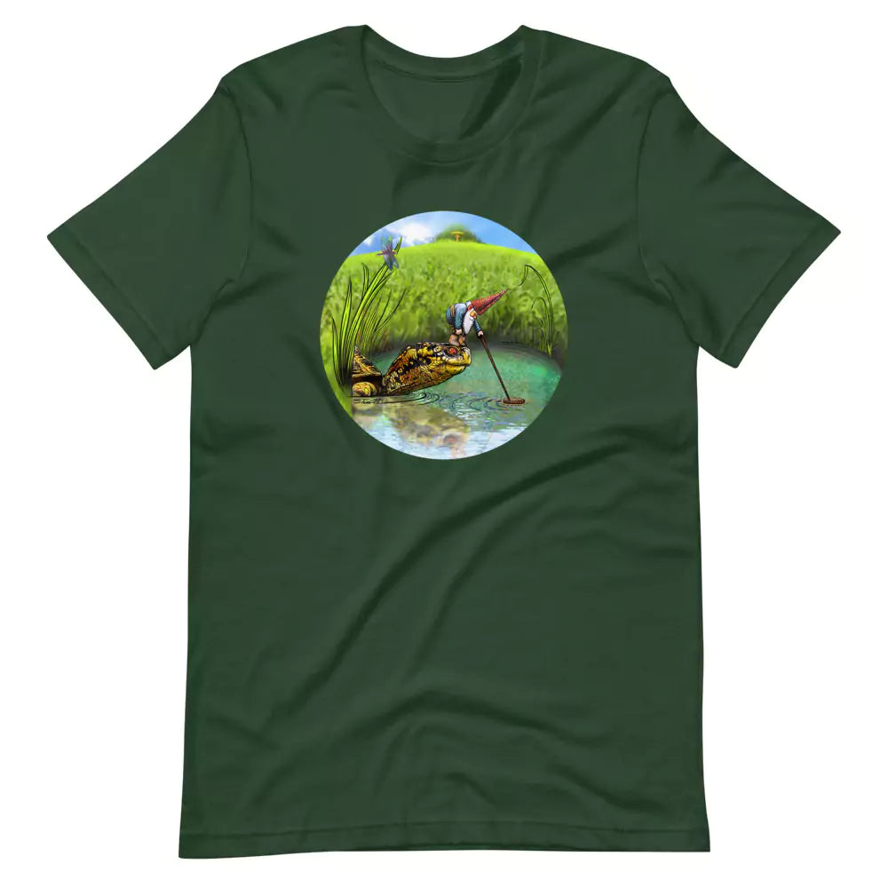 SkeetDesigns | GnomeDriven | Men's Short Sleeve T-Shirt | OB Turtle Help V3 | Disc Golf Apparel