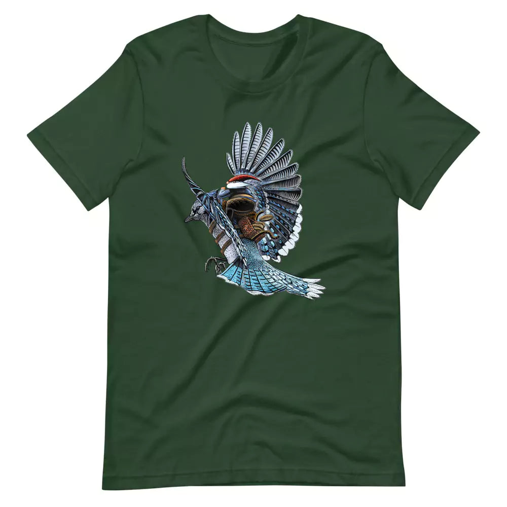 SkeetDesigns | GnomeDriven | Men's Short Sleeve T-Shirt | Blue Jay Rider V3 | Disc Golf Apparel