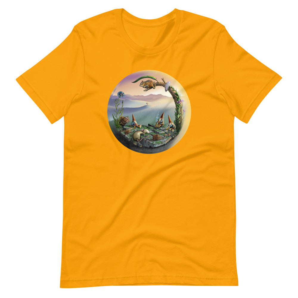 SkeetDesigns | GnomeDriven | Men's Short Sleeve T-Shirt | Mid-Round Break V3 | Disc Golf Apparel