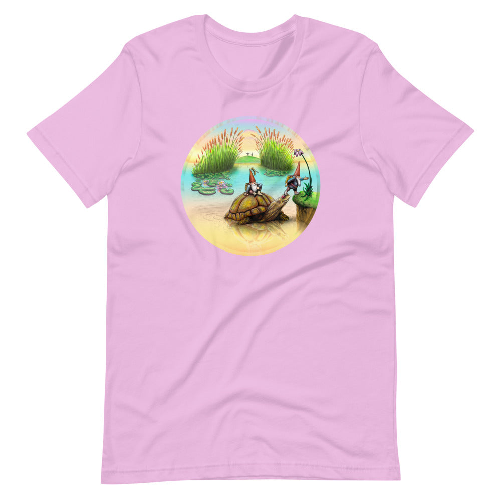 SkeetDesigns | GnomeDriven | Men's Short Sleeve T-Shirt | Turtle Ferry V3 | Disc Golf Apparel