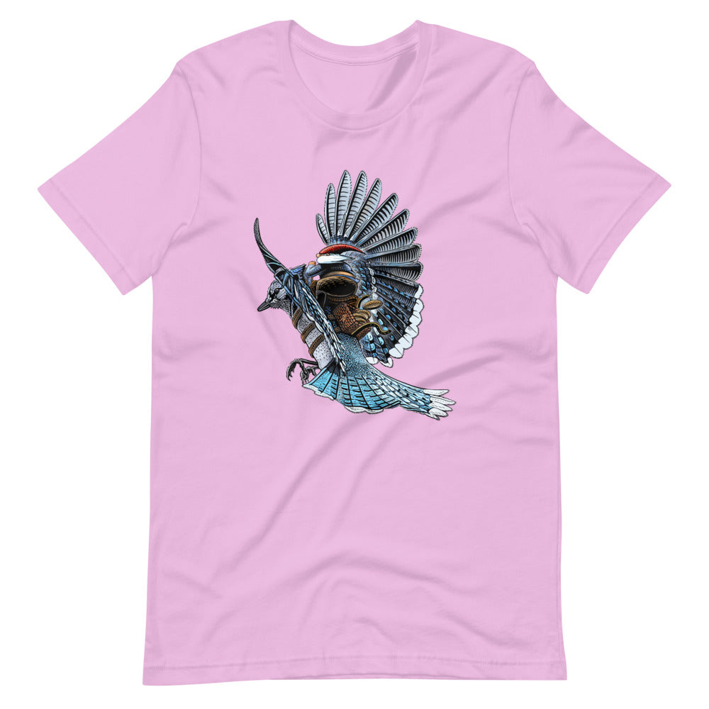 SkeetDesigns | GnomeDriven | Men's Short Sleeve T-Shirt | Blue Jay Rider V3 | Disc Golf Apparel
