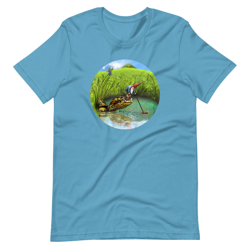 SkeetDesigns | GnomeDriven | Men's Short Sleeve T-Shirt | OB Turtle Help V3 | Disc Golf Apparel