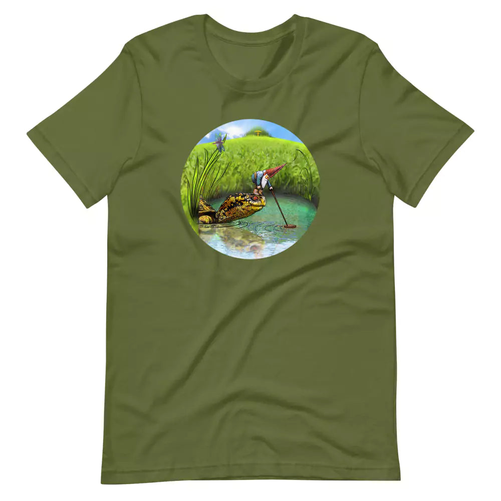 SkeetDesigns | GnomeDriven | Men's Short Sleeve T-Shirt | OB Turtle Help V3 | Disc Golf Apparel