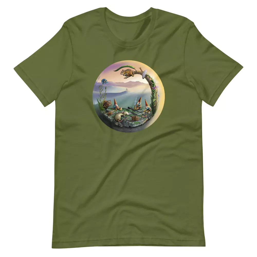 SkeetDesigns | GnomeDriven | Men's Short Sleeve T-Shirt | Mid-Round Break V3 | Disc Golf Apparel
