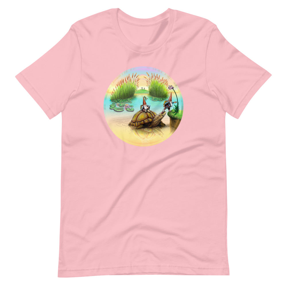 SkeetDesigns | GnomeDriven | Men's Short Sleeve T-Shirt | Turtle Ferry V3 | Disc Golf Apparel