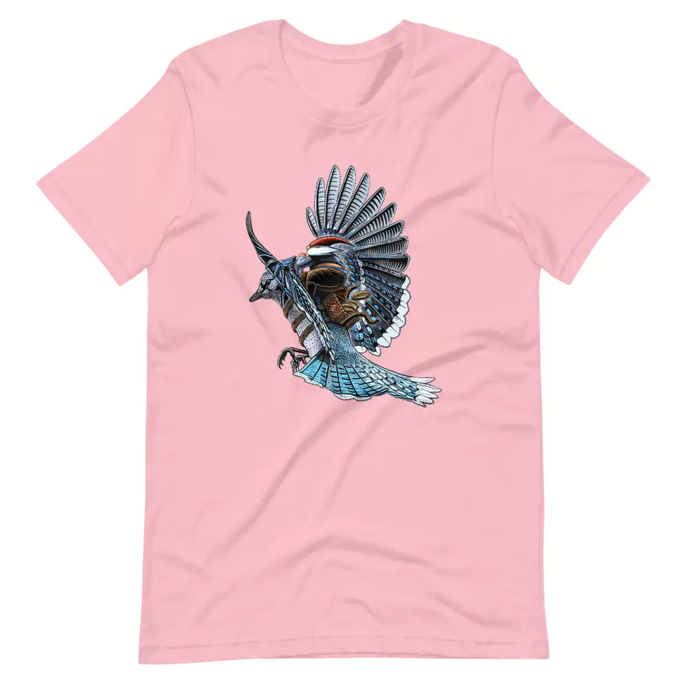 SkeetDesigns | GnomeDriven | Men's Short Sleeve T-Shirt | Blue Jay Rider V3 | Disc Golf Apparel