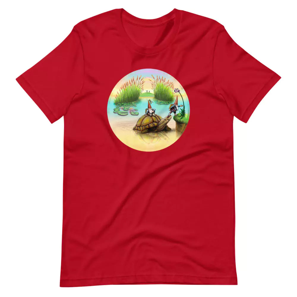 SkeetDesigns | GnomeDriven | Men's Short Sleeve T-Shirt | Turtle Ferry V3 | Disc Golf Apparel