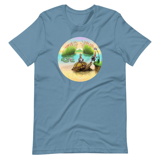 SkeetDesigns | GnomeDriven | Men's Short Sleeve T-Shirt | Turtle Ferry V3 | Disc Golf Apparel