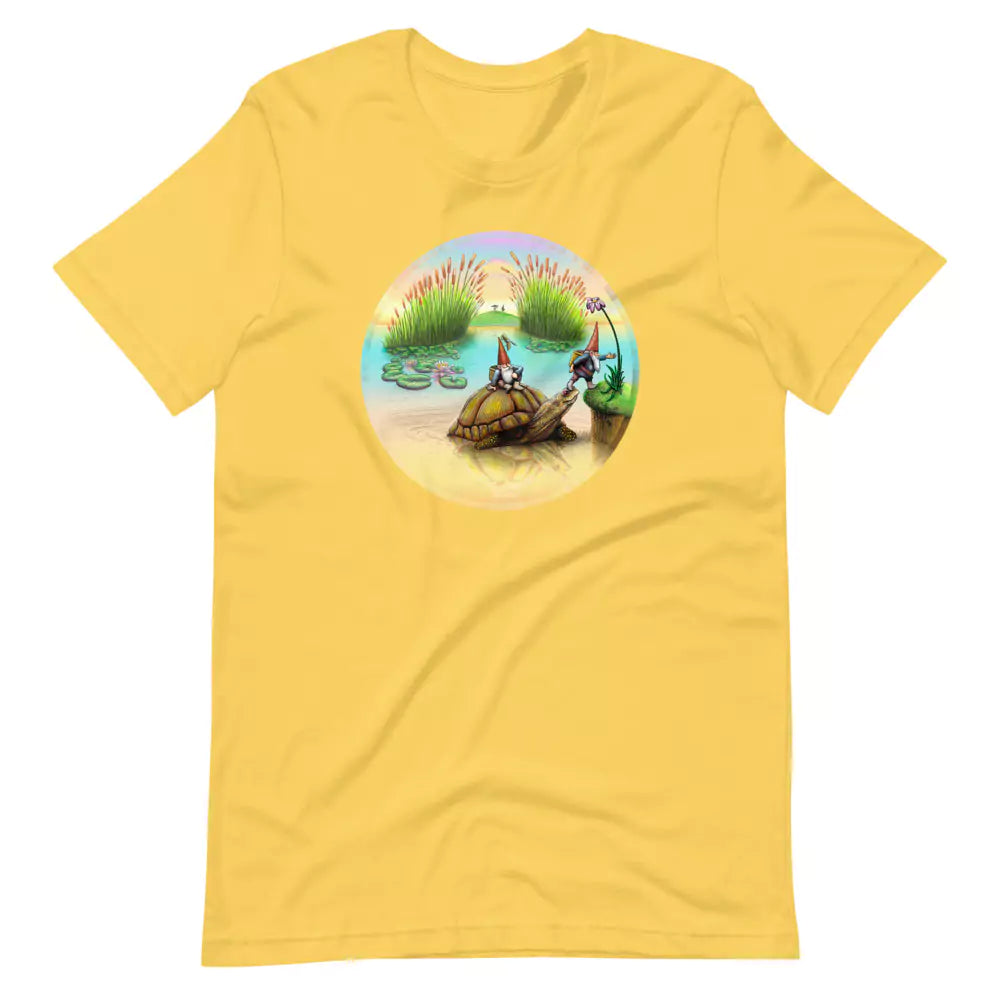SkeetDesigns | GnomeDriven | Men's Short Sleeve T-Shirt | Turtle Ferry V3 | Disc Golf Apparel