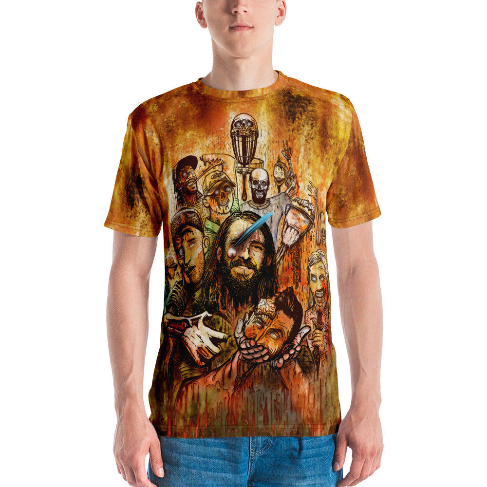 SkeetDesigns | Men's All Over Print Crew Neck T-Shirt | Zombies | Disc Golf Apparel