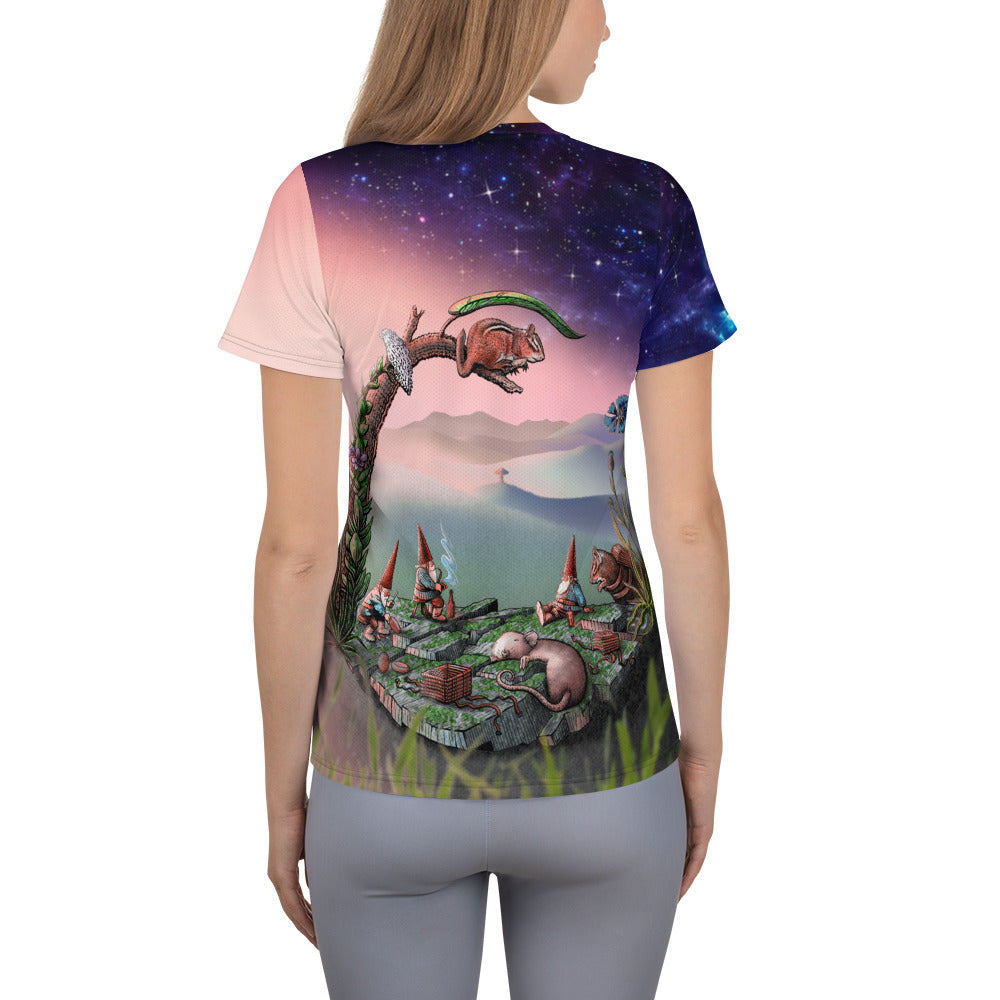 SkeetDesigns | GnomeDriven | Women's All Over Print Jersey | Mid-Round Break | Disc Golf Apparel