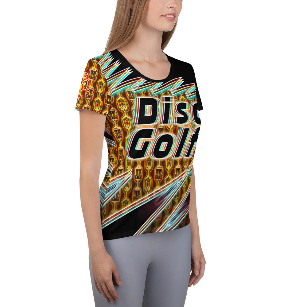 SkeetDesigns | Women's All Over Print Jersey | Gold Chains | Disc Golf Apparel