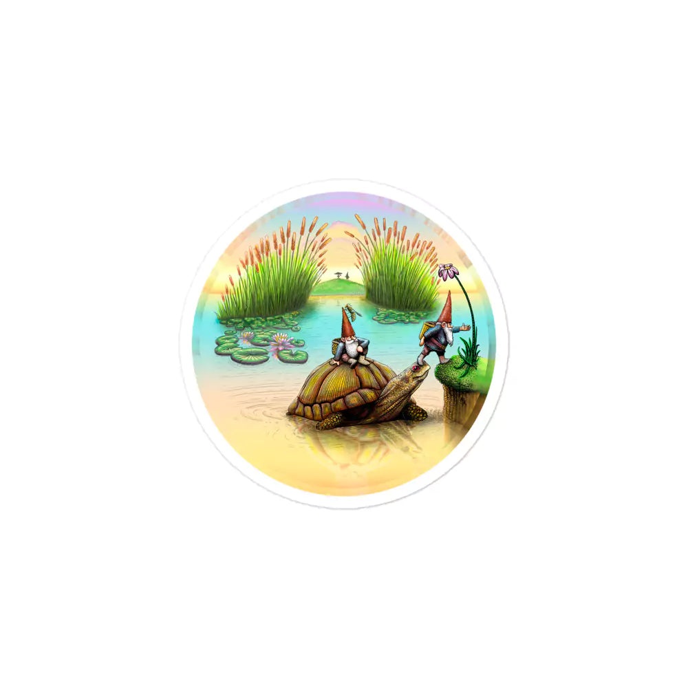 SkeetDesigns | GnomeDriven | Stickers | Turtle Ferry | Disc Golf Accessories