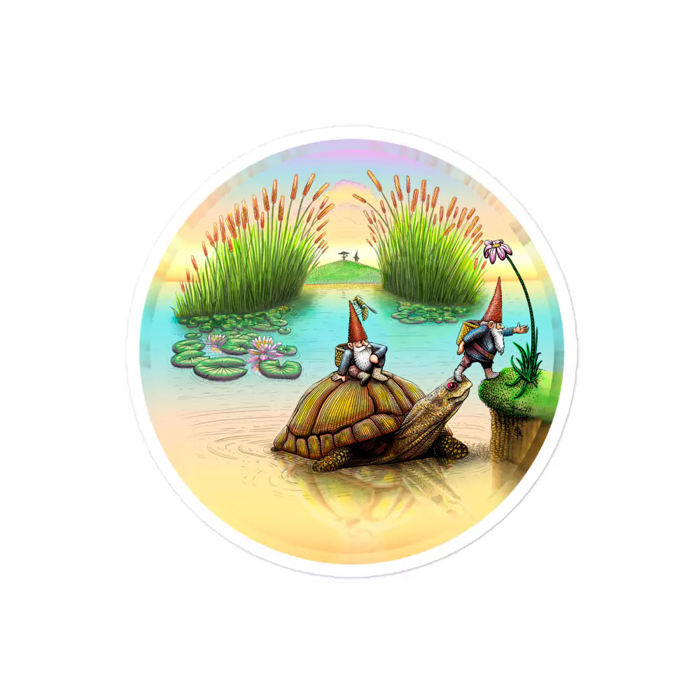 SkeetDesigns | GnomeDriven | Stickers | Turtle Ferry | Disc Golf Accessories