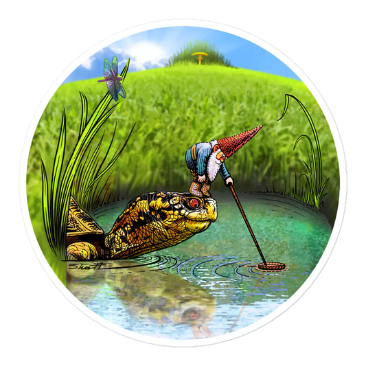 SkeetDesigns | GnomeDriven | Stickers | OB Turtle Help | Disc Golf Accessories