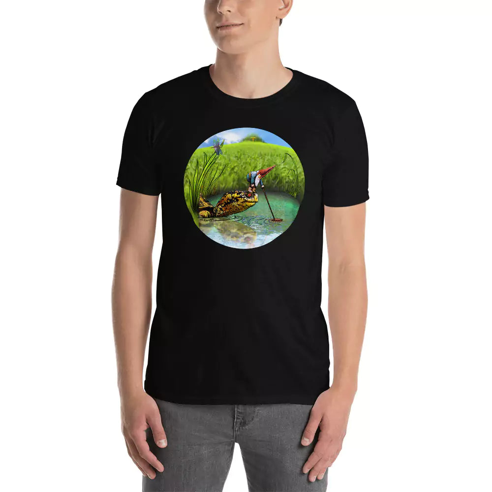 SkeetDesigns | GnomeDriven | Men's Short Sleeve T-Shirt | OB Turtle Help | Disc Golf Apparel