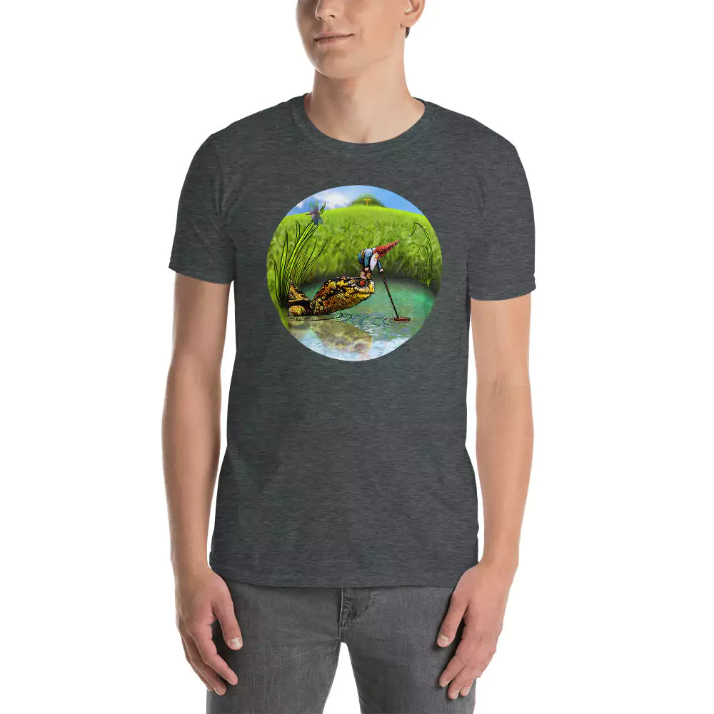 SkeetDesigns | GnomeDriven | Men's Short Sleeve T-Shirt | OB Turtle Help | Disc Golf Apparel