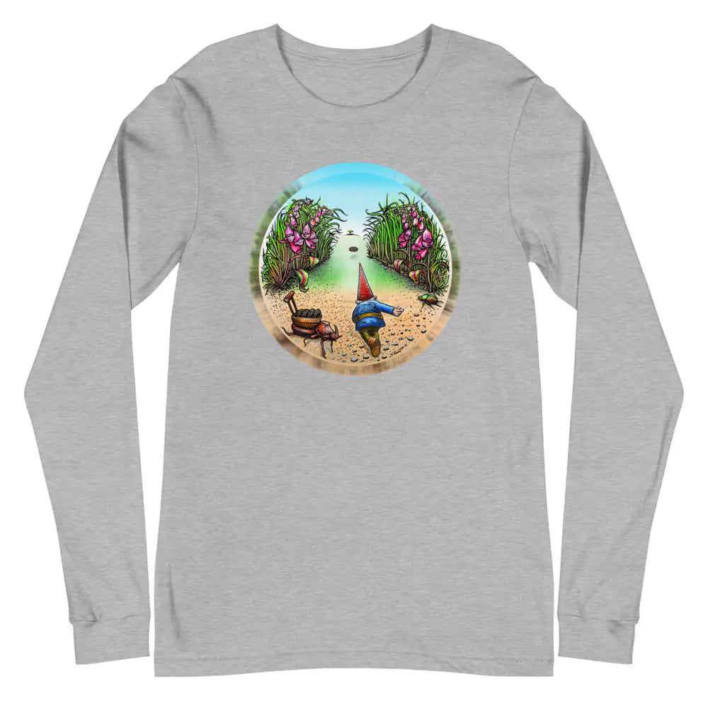 SkeetDesigns | GnomeDriven | Men's Long Sleeve T-Shirt | Behind The Drive | Disc Golf Apparel