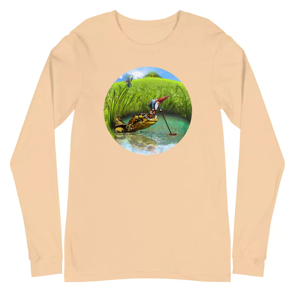 SkeetDesigns | GnomeDriven | Men's Long Sleeve T-Shirt | OB Turtle Help | Disc Golf Apparel