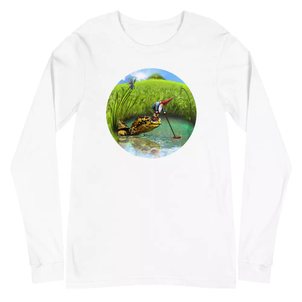 SkeetDesigns | GnomeDriven | Men's Long Sleeve T-Shirt | OB Turtle Help | Disc Golf Apparel