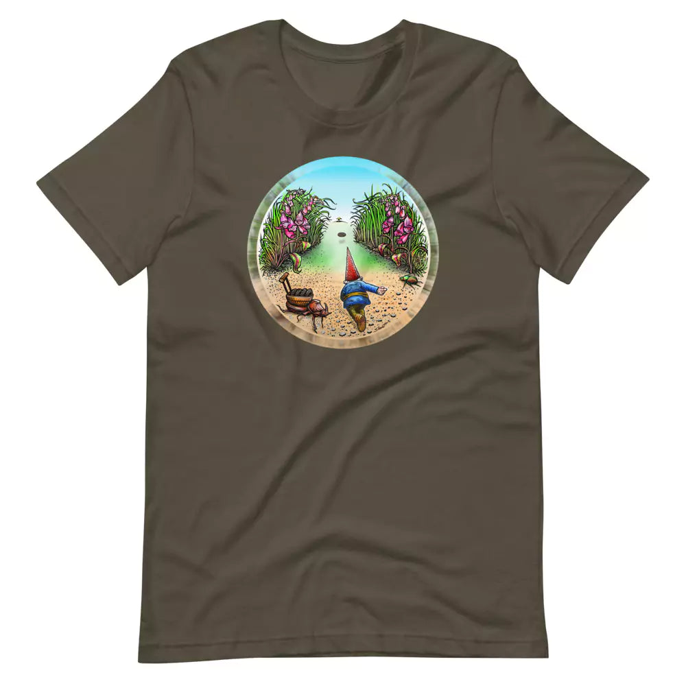 SkeetDesigns | GnomeDriven | Men's Short Sleeve T-Shirt | Behind The Drive V3 | Disc Golf Apparel
