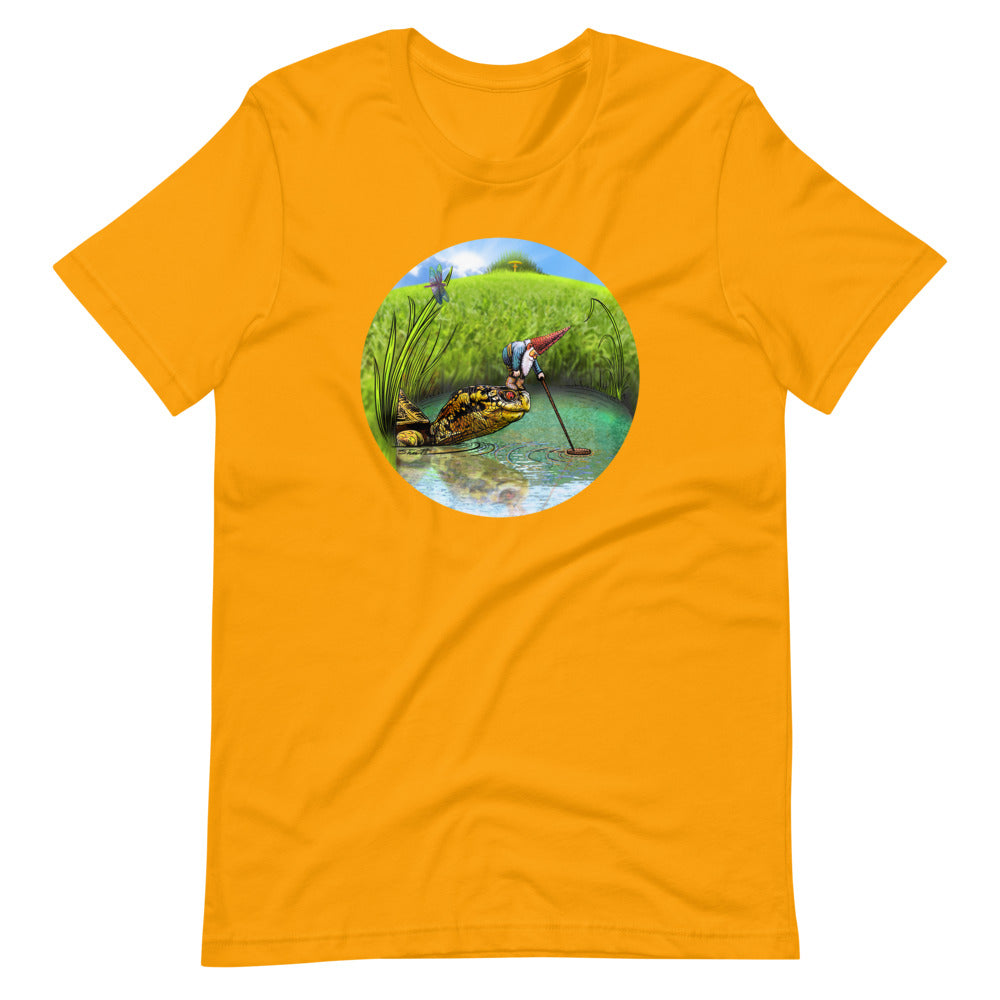 SkeetDesigns | GnomeDriven | Men's Short Sleeve T-Shirt | OB Turtle Help V3 | Disc Golf Apparel