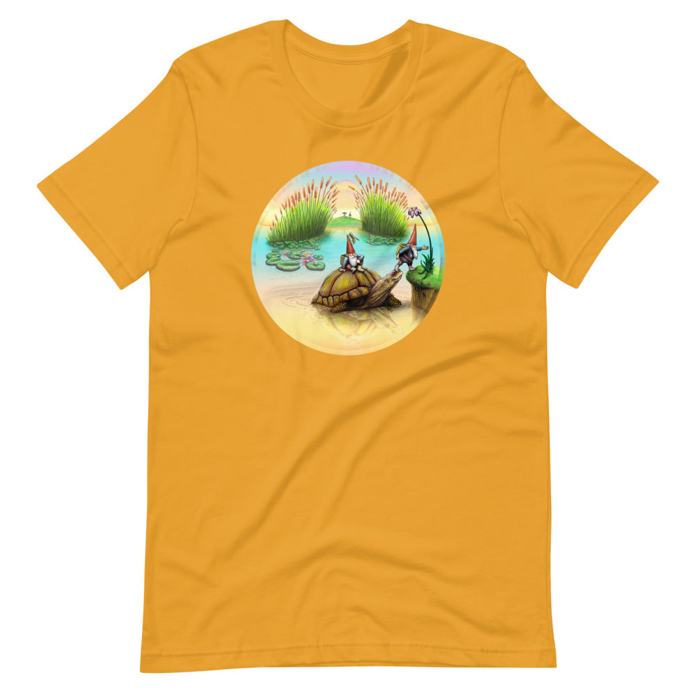 SkeetDesigns | GnomeDriven | Men's Short Sleeve T-Shirt | Turtle Ferry V3 | Disc Golf Apparel